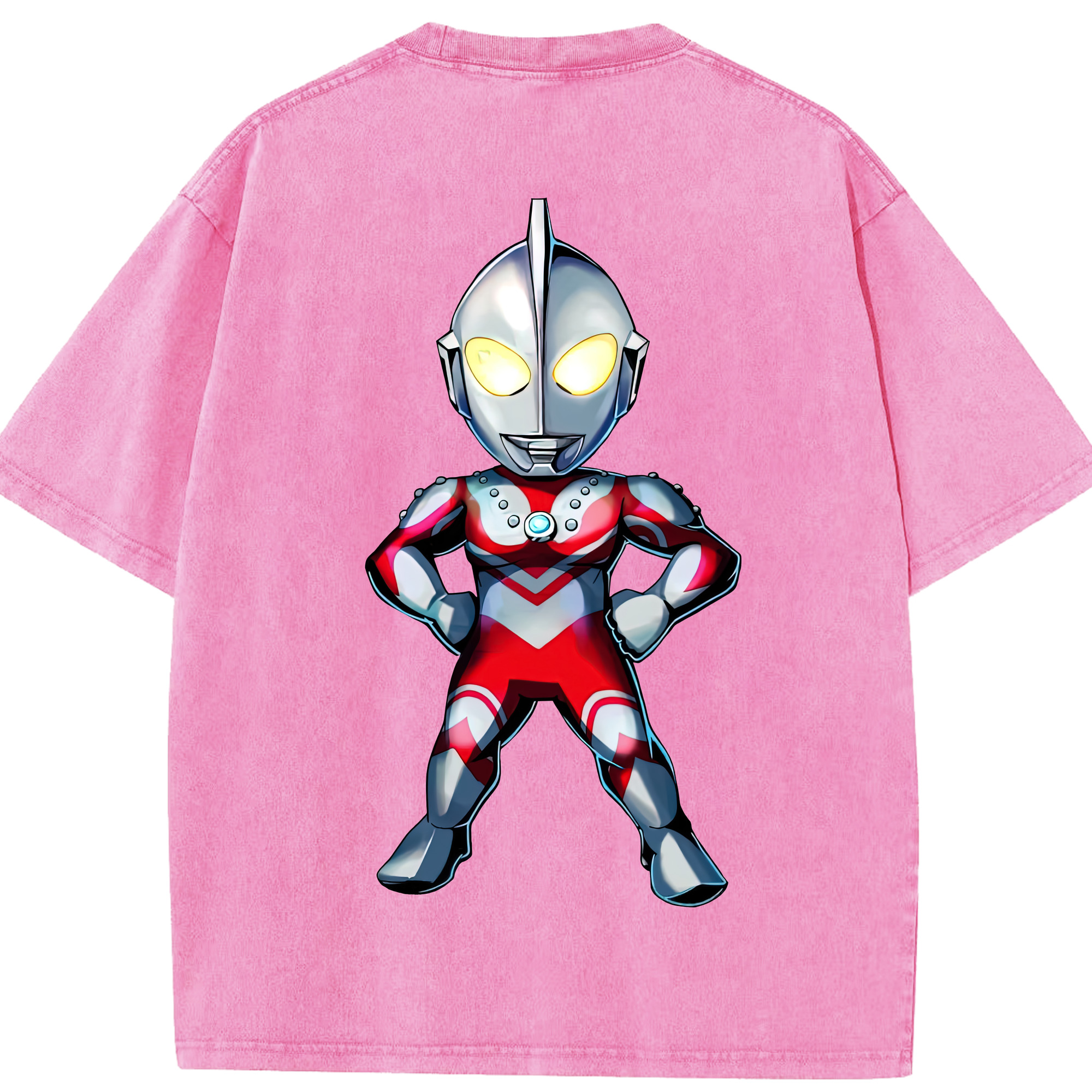 （画像用） ウルトラマン Ultraman 綿100% ヴィンテージ風 半袖Tシャツ（背面プリント）